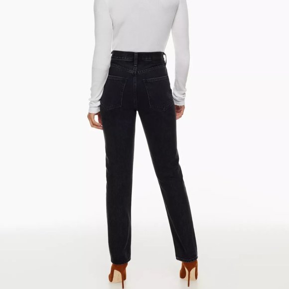 Aritzia Denim Forum The Dillon High Rise Slim Fit Jeans Black Size 28 - Picture 4 of 10